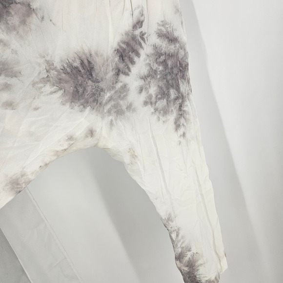 Enza Costa Pants Cream Brown Lunar Patina Tie Dye Drop Crotch Pull On Size 3 - Picture 5 of 9